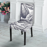 Guava Tropical Hand Drawn Pattern Dining Chair Slipcover