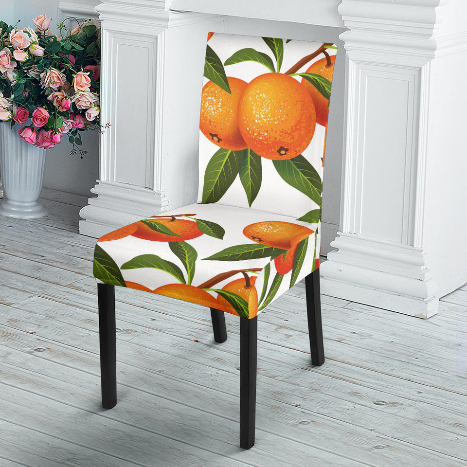 Oranges Pattern Background Dining Chair Slipcover
