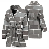 Brick Printed Pattern Print Design 05 Women's Bathrobe
