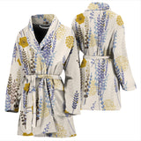 Lavender Modern Pattern Blackground Women'S Bathrobe