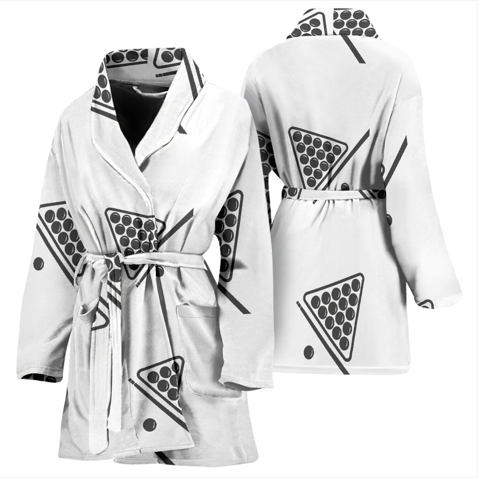 Billiard Ball Pattern Print Design 03 Women's Bathrobe
