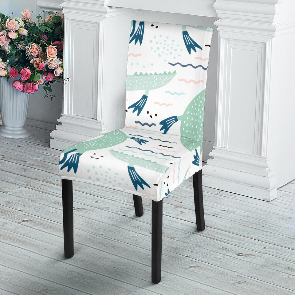 Crocodile Diver Pattern Dining Chair Slipcover