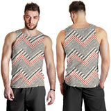 zigzag chevron striped pattern Men Tank Top