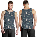 windmill tree pattern Men Tank Top