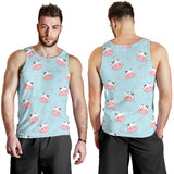 Cute cow flower pattern Men Tank Top