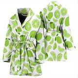 Lime Design Pattern Women'S Bathrobe