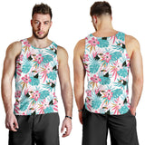 Toucan tropical flower leave pattern Men Tank Top