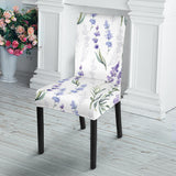 Hand Painting Watercolor Lavender Dining Chair Slipcover