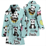 Cute Baby Panda Pattern Women'S Bathrobe