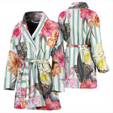 Colorful Orchid Flower Pattern Women'S Bathrobe