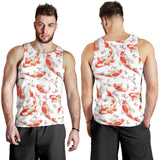 Watercolor Koi Fish Carp Fish pattern Men Tank Top