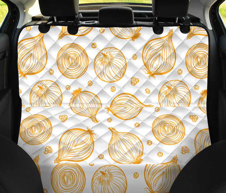 Hand Drawn Onion Pattern Dog Car Seat Covers