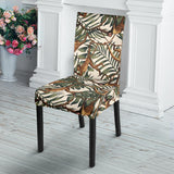 Monkey Tropical Leaves Background Dining Chair Slipcover