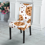 Chocolate Chip Cookie Pattern Dining Chair Slipcover