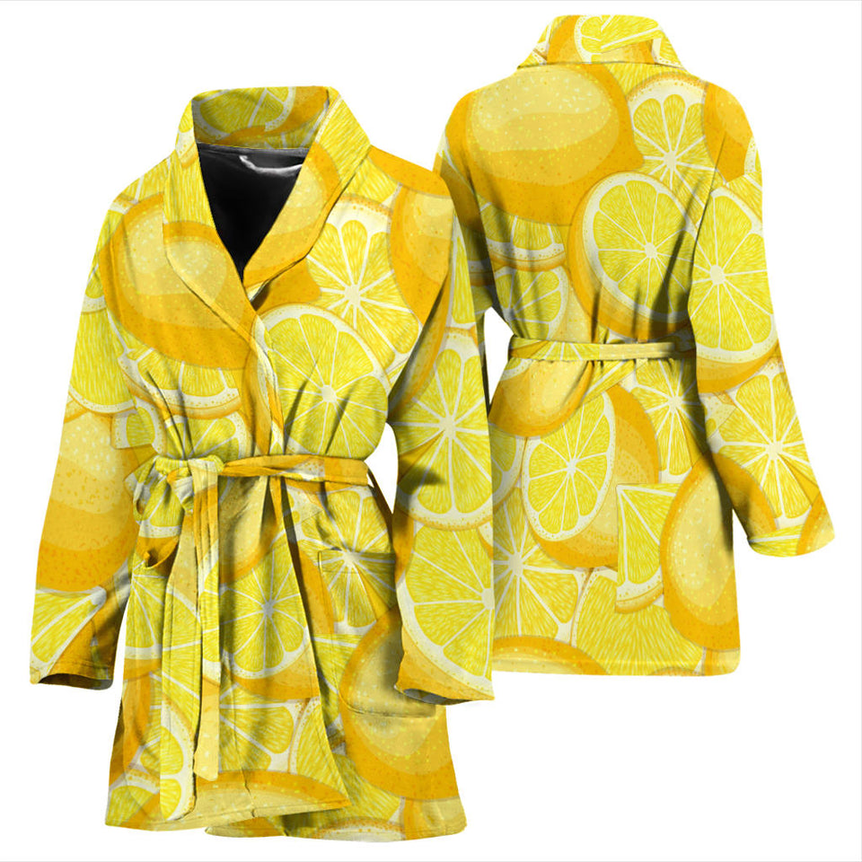 Lemon Pattern Women'S Bathrobe