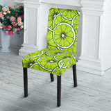 Slices Of Lime Design Pattern Dining Chair Slipcover