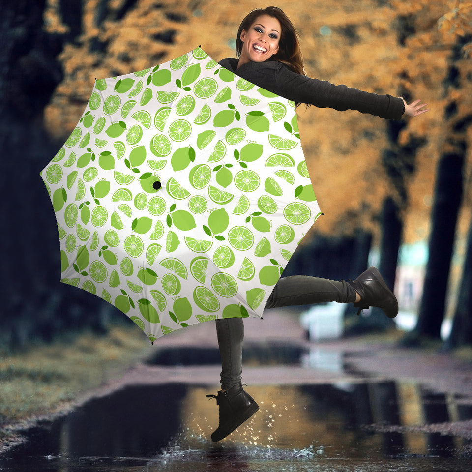 Lime Design Pattern Umbrella