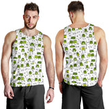 Sketch funny frog pattern Men Tank Top