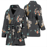 Cute Koala Pattern Women'S Bathrobe