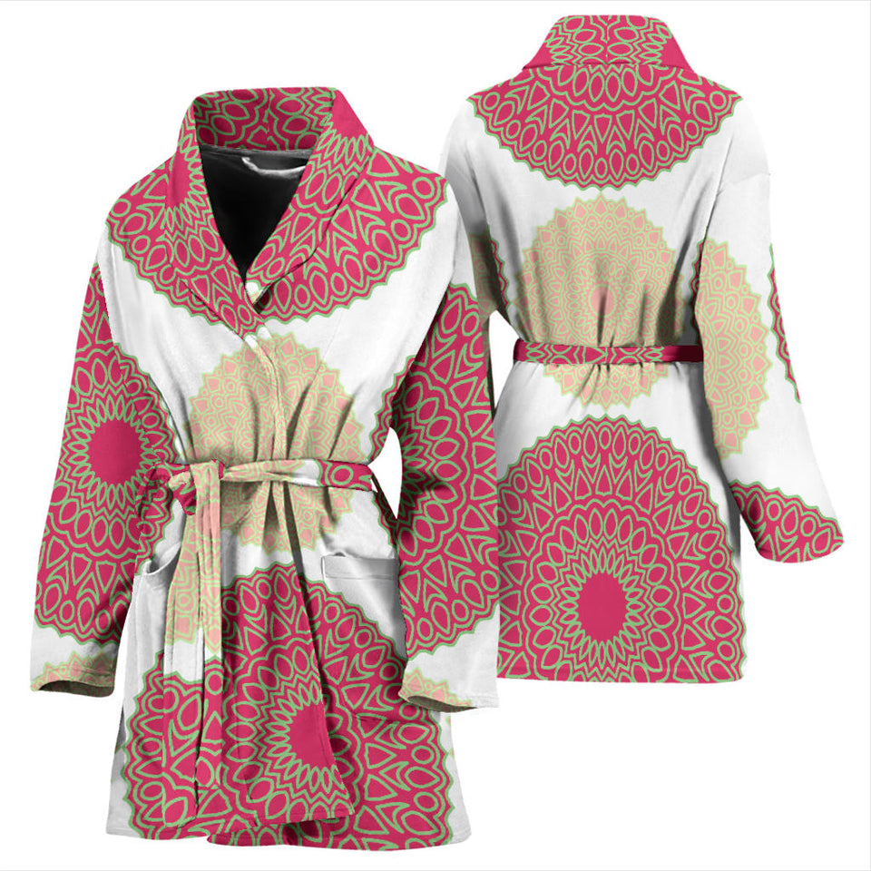 Circle Indian Pattern Women'S Bathrobe
