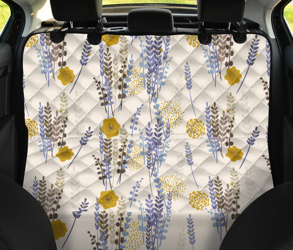 Lavender Modern Pattern Blackground Dog Car Seat Covers