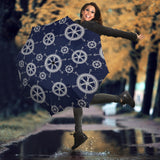 Nautical Steering Wheel Design Pattern Umbrella