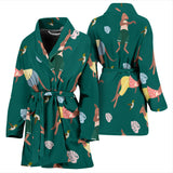 Kangaroo Leaves Pattern Women'S Bathrobe
