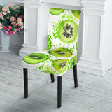 Watercolor Kiwi Pattern Dining Chair Slipcover