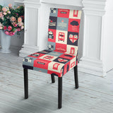 British Pattern Print Design 05 Dining Chair Slipcover