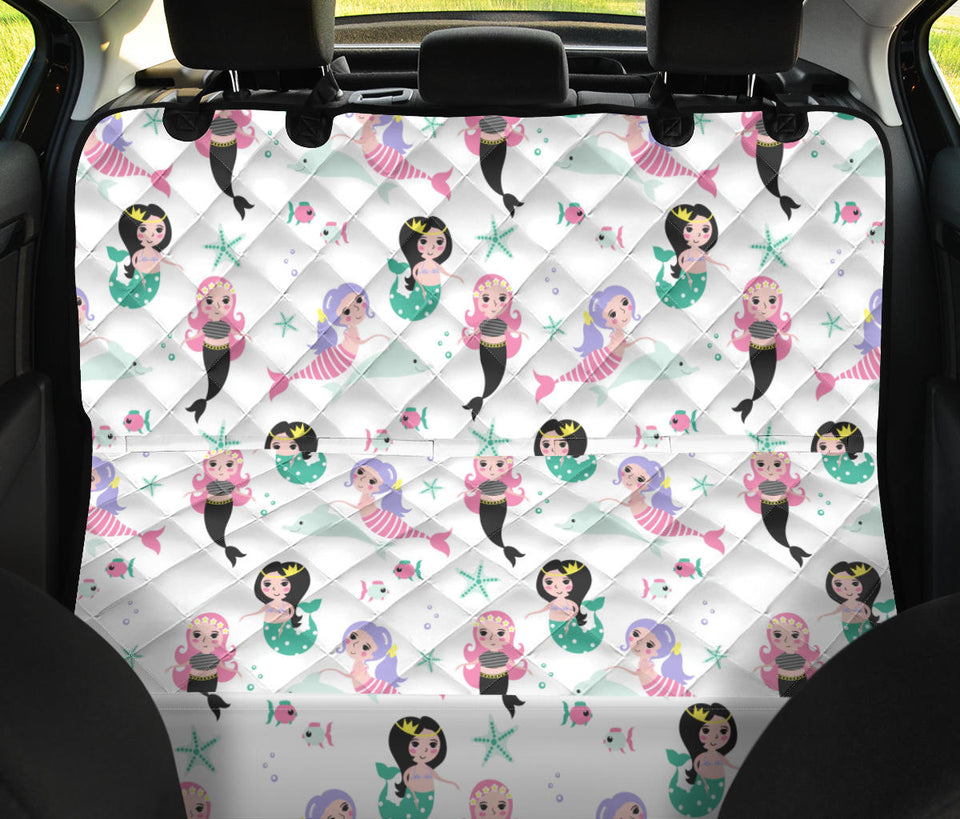 Cute Mermaid Dolphin Fish Starfish Pattern Dog Car Seat Covers