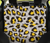 Gray Leopard Print Pattern Dog Car Seat Covers
