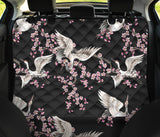 Japanese Crane Pink Sakura Pattern Dog Car Seat Covers