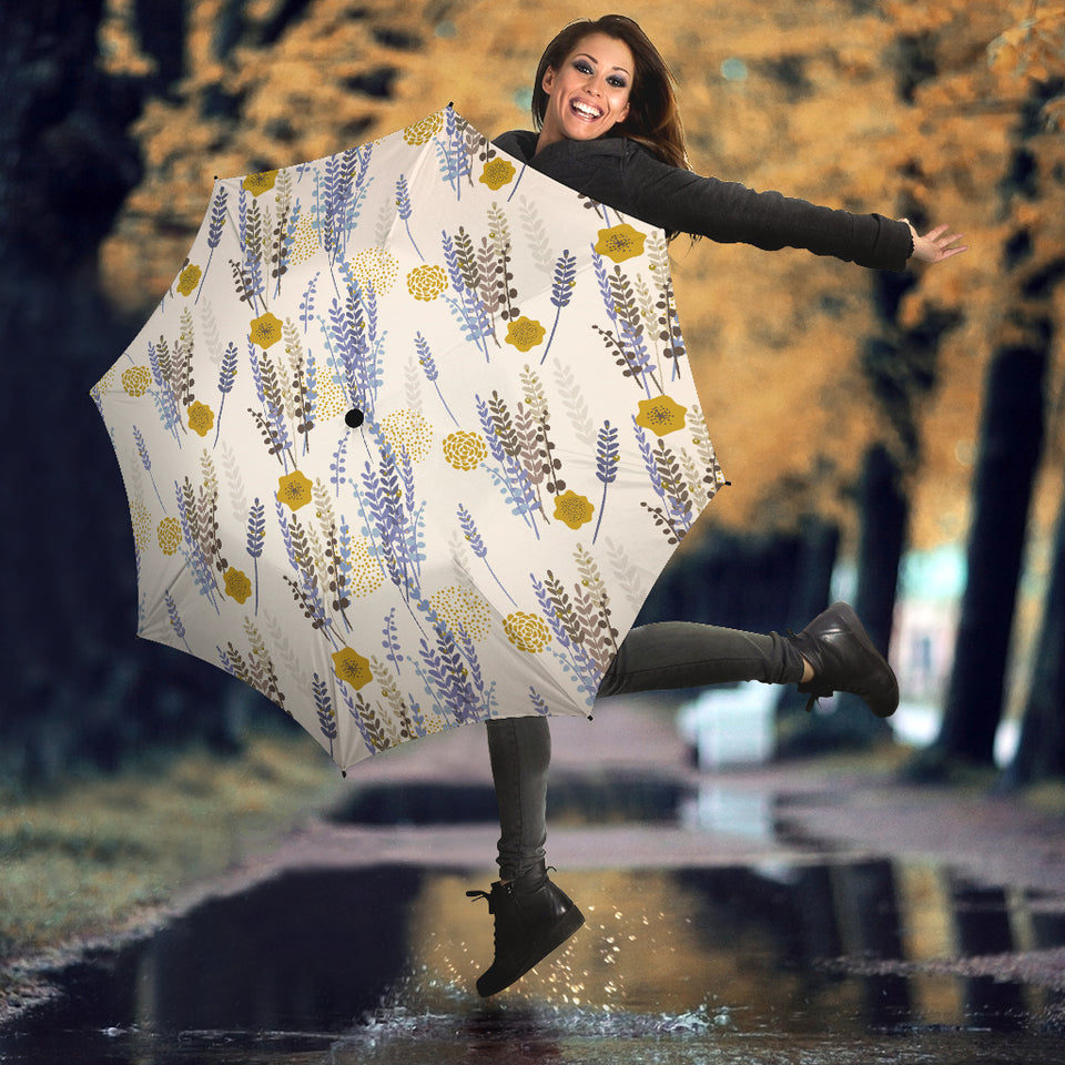 Lavender Modern Pattern Blackground Umbrella