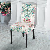 Square Floral Indian Flower Pattern Dining Chair Slipcover