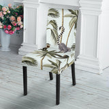 Monkey Sloth Lemur Palm Trees Pattern Dining Chair Slipcover