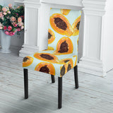Watercolor Papaya Pattern Dining Chair Slipcover