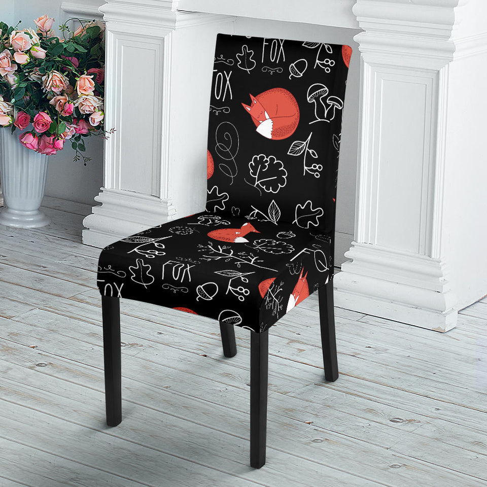 Fox Sleeping Fox Pattern Dining Chair Slipcover