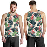 heliconia flowers, palm and monstera leaves Men Tank Top