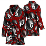 Billiard Ball Pattern Print Design 05 Women's Bathrobe