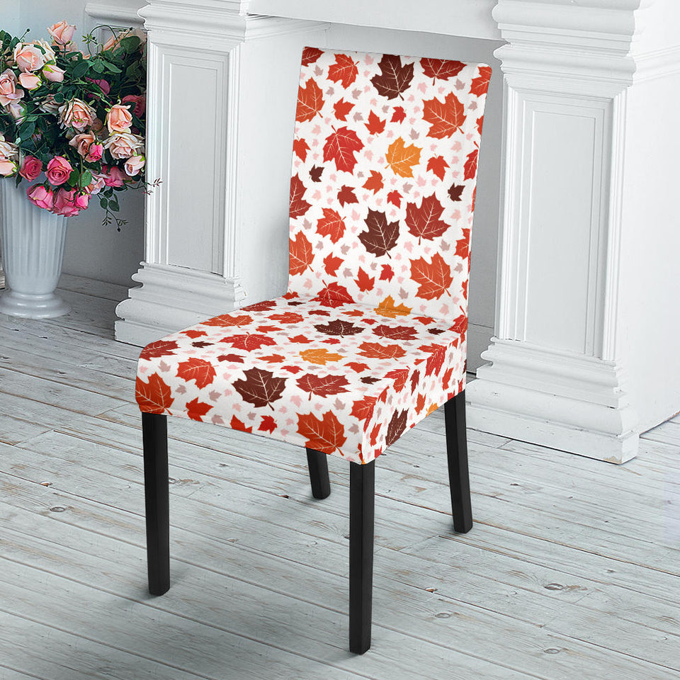 Colorful Maple Leaf Pattern Dining Chair Slipcover