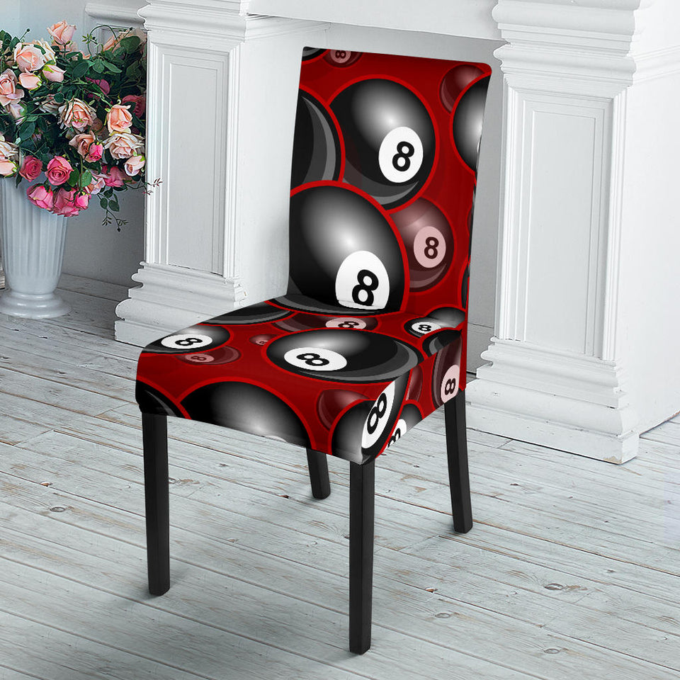Billiard Ball Pattern Print Design 05 Dining Chair Slipcover