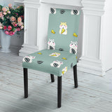 Cute Hamster Cheese Pattern Dining Chair Slipcover