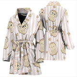 Cute Owl Leaf Women'S Bathrobe