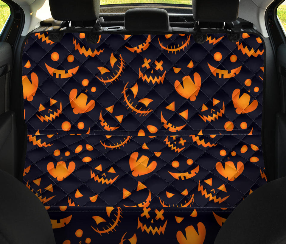 Halloween Pattern Pumpkin Background Dog Car Seat Covers