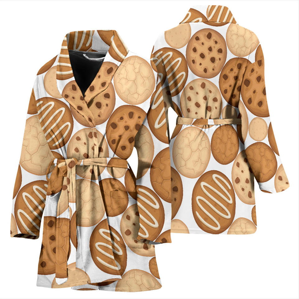 Various Cookie Pattern Women'S Bathrobe