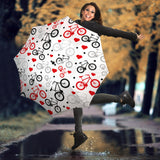 Bicycle Pattern Print Design 04 Umbrella