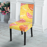 Grapefruit Yellow Background Dining Chair Slipcover