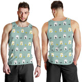 Cute hamster cheese pattern Men Tank Top