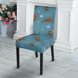 Sea Otters Pattern Dining Chair Slipcover