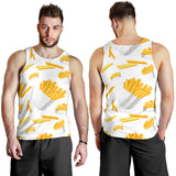 French fries white paper box pattern Men Tank Top